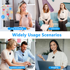 Micro không dây cài áo BOYA WMic5 hai kênh dành cho micro <span class=keywords><strong>shure</strong></span>, iPhone, quay phim, vlog, phát trực tiếp - Product Image 6