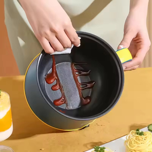 Sartén Eléctrica Multifuncional de 1.8L, 2 en 1, Olla de Cocción de Doble Capa, Mini Cocina Cuadrada Antiadherente con Vidrio Templado y Tapa - Product Image 5