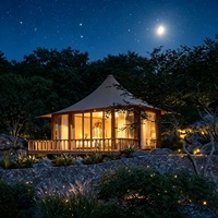 Parcs de vacances, resort, pavillon, tente de luxe, isolée thermiquement avec climatisation pour les familles