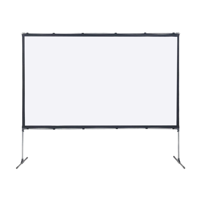 100 Inch 16:9 Full HD 4K/8K Foldable Outdoor Projector Screen with Stand Fast-Folding Projection Screens Outdoor Indoor Use