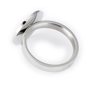 Anneaux en acier inoxydable de lettrage de nom personnalisé créatif Bague de mariage pour les femmes