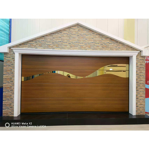 Portes de <span class=keywords><strong>garage</strong></span> sectionnelles aériennes en acier de haute qualité de style moderne pour la surface finie de villas - Product Image 1