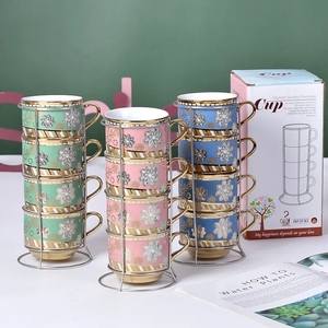 Set di Tazze in <span class=keywords><strong>Ceramica</strong></span> Araba, Set da Caffè di Lusso Europeo, Confezione Regalo con 6 Tazze da Caffè, Set di Tazze e Piattini in <span class=keywords><strong>Ceramica</strong></span> <span class=keywords><strong>Turca</strong></span> - Product Image 5