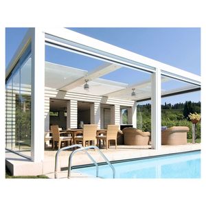 Pérgola de Lujo con Techo de Láminas, Pérgola Eléctrica con Láminas Ajustables <span class=keywords><strong>para</strong></span> Penthouse - Product Image 4