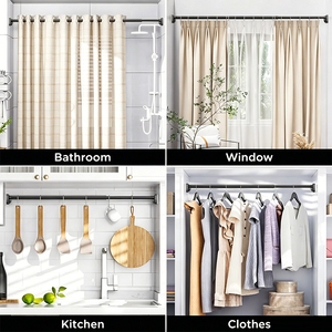 ARODDY Nouvelle Arrivée Tringle à Rideaux Métallique Réglable Tringle à Rideaux Économique pour la Décoration Intérieure - Product Image 2
