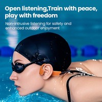 ALOVA Nouveau Design Casque à Conduction Osseuse IP68 Natation Oreilles Libres Casque Sans Fil Écouteur Bluetooth