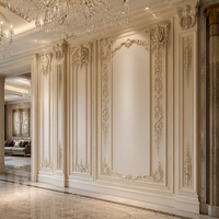 Panneau mural en relief sculpté à la main, cadre doré, motif personnalisé pour la décoration murale intérieure du club-house