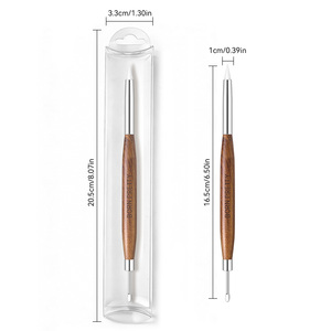 BORN PRETTY Stylo de sculpture pour nail art, en silicone et métal, à double embout, outils pour le modelage, la sculpture, le <span class=keywords><strong>dessin</strong></span> et la mise en forme 3D des ongles - Product Image 6