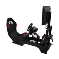 Cockpit de course Sim pliable avec support de moniteur et simulateur de cockpit à mouvement complet pour Logitech G29 G923 PS5