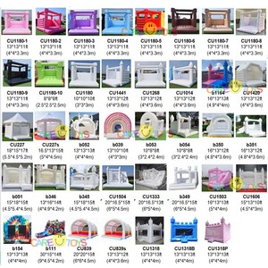 Château <span class=keywords><strong>gonflable</strong></span> blanc pour mariage - Château de saut moderne de luxe, château <span class=keywords><strong>gonflable</strong></span> pastel macaron avec toboggan et fosse à balles - Product Image 4