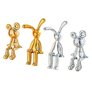 Figura de Conejo 3D Taola, Escultura de Animal Electrochapada en Oro y Plata, Decoración para Sala de Estar, Regalo de Pascua, Decoración Artística para el Hogar - Product Image 5
