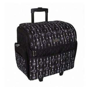 Échantillon gratuit : Sac de transport à roulettes avec bandoulière et poignées robustes, compatible avec les étuis de machine à coudre sur roulettes - Product Image 6