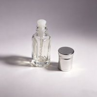 Bouteille d'huile essentielle Attar personnalisée avec logo, 3ml/6ml/12ml, flacon roll-on en verre transparent rechargeable pour parfums Oud & Musc – Vente en gros