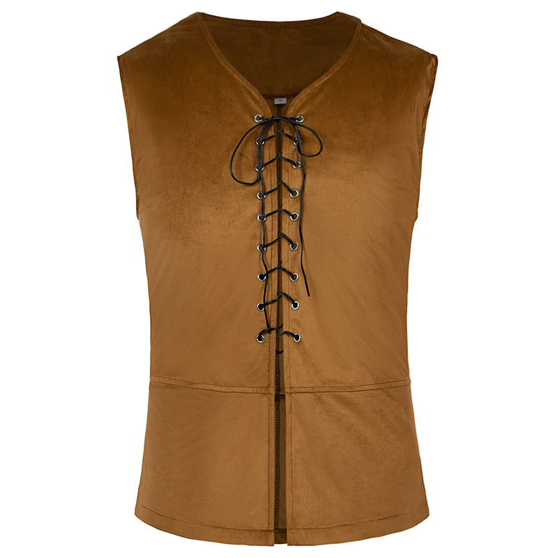 Gilet en daim marron