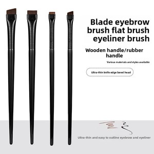 Pinceau à eyeliner à lame ultra fine, manche en bois, outil de maquillage pour les yeux, pour le façonnage des sourcils, extra fin et plat - Product Image 2