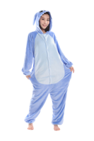 Pyjama une pièce pour adulte, motif dessin animé Stitch, licorne, grenouille, en flanelle et peluche, pour femme, avec capuche, motif animal, style anime, vente chaude
