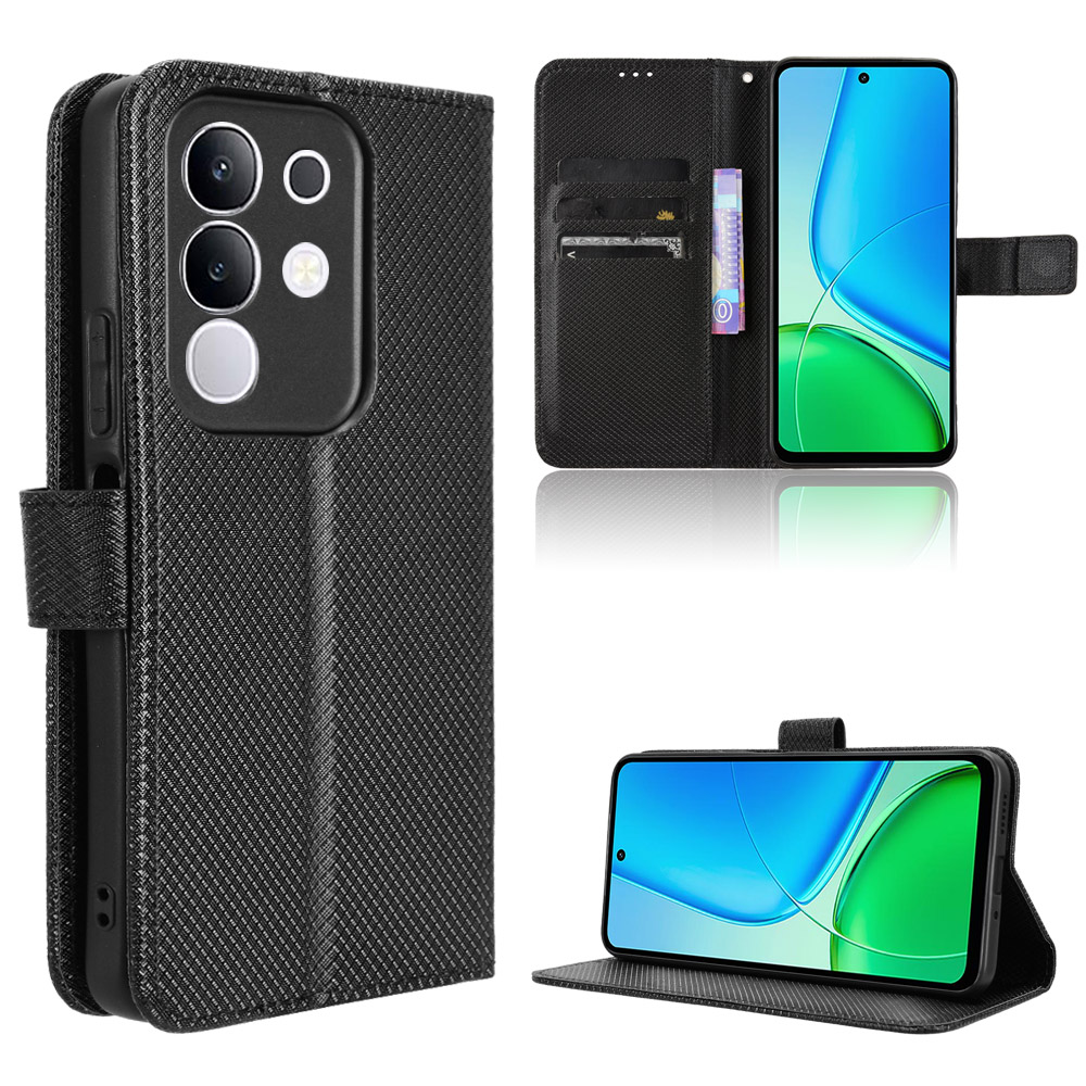 BAILI Portemonneehoesje met rits voor vivo V25 5G/V25E 4G, ritsvak met BAILI Portemonneehoesje met rits voor vivo V25 5G/V25E 4G, ritsvak met