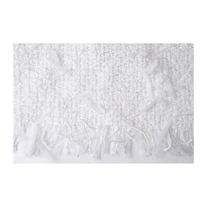 Tissu Tweed Fantaisie Coréen Haut de Gamme Blanc Transparent Maille Papillon Texture Hairy OEM & ODM Textile Tissé Personnalisé - Product Image 5