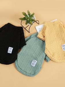 शरद ऋतु सर्दियों में कुत्तों और बिल्लियों के लिए गर्म बुनाई कोट ठोस रंग xlpi पालतू स्वेटर कपड़े कारखाने की आपूर्ति - Product Image 5