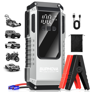 Avviatore di Emergenza per Auto e Moto, Power Bank <span class=keywords><strong>12V</strong></span> al <span class=keywords><strong>Litio</strong></span> con Pompa d'Aria e Gonfiatore Pneumatici, Corrente di Picco 2800A, Antiscintilla - Product Image 1