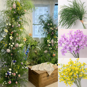 Décoration de plantes vertes artificielles de style Monet, réalistes <span class=keywords><strong>et</strong></span> de haute qualité, pour mariage, fleurs artificielles pour la maison - Product Image 1