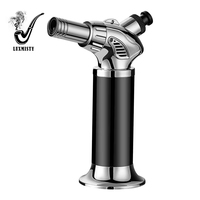 Nouveau Briquet à Trois Flammes à Pulvérisation Directe, Grande Puissance 1300 Degrés, Coupe-Vent, pour Usage Professionnel et Personnel, Cigarette