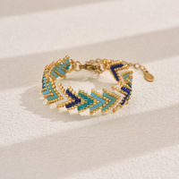 Bracelet Bohème Tressé et Perlé, Style Mexicain, Plage, Flèche Colorée, Délicat, Fait Main, Perles de Verre, Bijoux pour Femmes, Pulsera