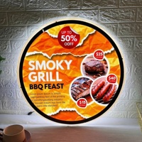 Bestseller 3D UV-Druck LED-Leuchtkasten Acryl-Logo-Schild Maßanfertigung für Café Restaurant Wandmontierte Werbeanzeige