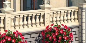 Balaustre Decorativo de Jardín de Fibra de Vidrio y <span class=keywords><strong>Piedra</strong></span> Fundida GRC, Pilar Exterior Duradero, Ecológico y Resistente a la Humedad con Superficie Recubierta con Película - Product Image 6