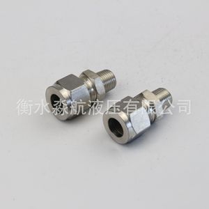 Raccord de compression hydraulique en acier inoxydable Miao Hang, filetage conique, connecteur de tuyau droit - Product Image 3