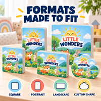 Impression personnalisée de livres cartonnés pour enfants, pages en carton épais, livre d'images pour bébés et tout-petits en couleur
