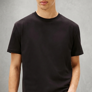 300gsm Ultra-Heavyweight Jersey T-<b>shirt</b> Luxury Oversized 100% Cotton Streetwear Private Label Blank with Pattern Drop Shoulder - Product Image 3