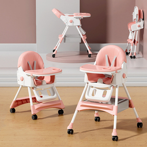 Chaise haute pour bébé multifonctionnelle pliable et portable, table à manger pour enfants pour un usage domestique - Product Image 5