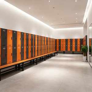 3-Tier Metal <b>Locker</b>, Orange & Black Steel Storage Cabinet for Gym/School/<b>Office</b> - Product Image 2
