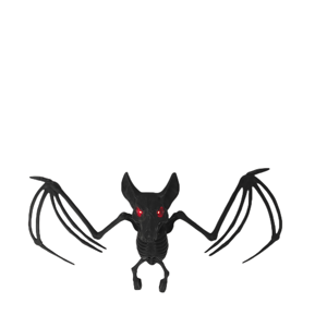 อุปกรณ์จัดปาร์ตี้ ของตกแต่งแปลกใหม่ ของประดับแขวน ของตกแต่งสยองขวัญ ค้างคาวพลาสติกจำลองมีดวงตาเรืองแสง งานฝีมือฮาโลวีน โครงกระดูกค้างคาว - Product Image 3