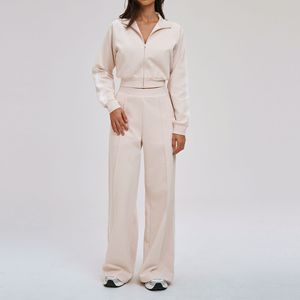 Nouvel ensemble <span class=keywords><strong>de</strong></span> survêtement élégant pour <span class=keywords><strong>femme</strong></span>, collection Printemps 2026, avec haut et pantalon <span class=keywords><strong>de</strong></span> <span class=keywords><strong>sport</strong></span> décontractés à blocs <span class=keywords><strong>de</strong></span> couleur, idéal pour le jogging et la détente. - Product Image 3