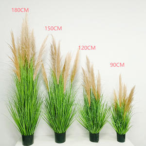 Grande herbe de la <span class=keywords><strong>pampa</strong></span> artificielle dans un pot de sol, plantes artificielles réalistes en roseau pour la décoration d'angle de salon et la mise en scène de la maison - Product Image 3