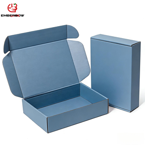 EBB Boîte d'expédition en carton ondulé pliable, résistante, écologique, réutilisable, fermeture magnétique, logo personnalisé imprimé, e-commerce - Product Image 1