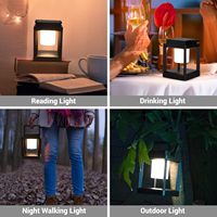 Lampe de table solaire LED, lanterne de chevet portable, lampe solaire alimentée par énergie solaire, commande tactile, lumières LED sans fil, lampes solaires d'extérieur, lampes solaires d'intérieur