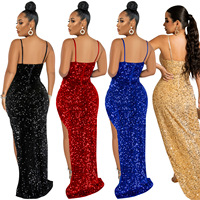 Robe Maxi à Paillettes en Métal Rouge et Argent pour la Soirée, Dentelle de Mariée, Broderie Courte en Maille pour Anniversaire, Dubaï pour Femmes