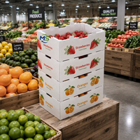 Boîte à fruits et légumes en carton alvéolé PP personnalisée, réutilisable, pour l'emballage des produits agricoles