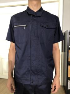 Camisas de trabajo de manga corta unisex con bolsillos uniforme de recepción con logotipo personalizado para hoteles Uso de verano - Product Image 5