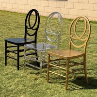 Chaise Phénix en résine avec structure démontable et matériau PP léger pour cour, pelouse, jardin, mariage