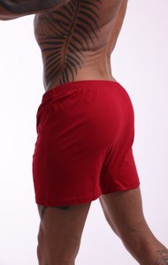 Boxers rouges en coton pour hommes – Respirants, doux, confortables, coupe décontractée, braguette boutonnée – Sous-vêtements masculins – Distribution mondiale - Product Image 3