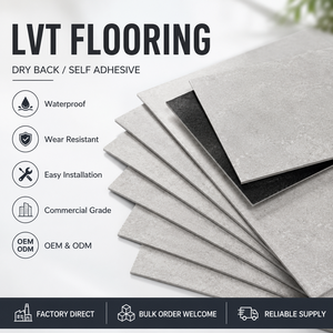 <span class=keywords><strong>Parquet</strong></span> LVT autocollant en microciment, vinyle brillant imperméable pour carrelage de salle de bain, résistant à l'usure, idéal pour supermarchés - Product Image 3