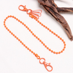 Beaded Waist <b>Chain</b> For <b>Jeans</b> Zinc Alloy Ball Shape Hip Hop Style Daily Wear Single Layer Colored <b>Chain</b> Accessory - Product Image 3