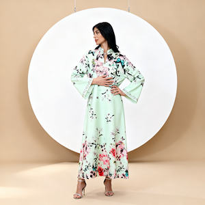 Elegante Vestido Abaya de Poliéster con Pedrería Termoadhesiva Personalizada para Mujeres Musulmanas, Venta al Por Mayor de Lujo - Product Image 3