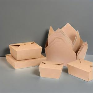 Caja de Embalaje para Alimentos, Caja de Ensalada de Papel Kraft de Grado Alimenticio Personalizada, Cajas de Embalaje para Llevar - Product Image 1