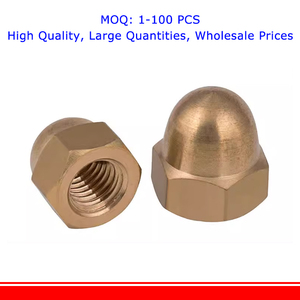 قبة مزخرفة من النحاس الأصفر ، نصف دائرة M3 M4 M5 M6 M8 M10 M12 M14 M16 M18 M20 DIN1587 - Product Image 3