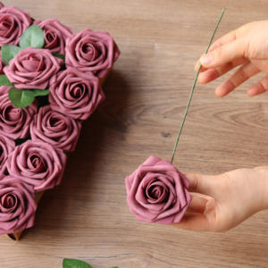 Roses éternelles, savon, roses, fleurs artificielles, <span class=keywords><strong>bouquet</strong></span> <span class=keywords><strong>de</strong></span> roses en mousse rouge pour décoration <span class=keywords><strong>de</strong></span> mariage, vente en gros - Product Image 3